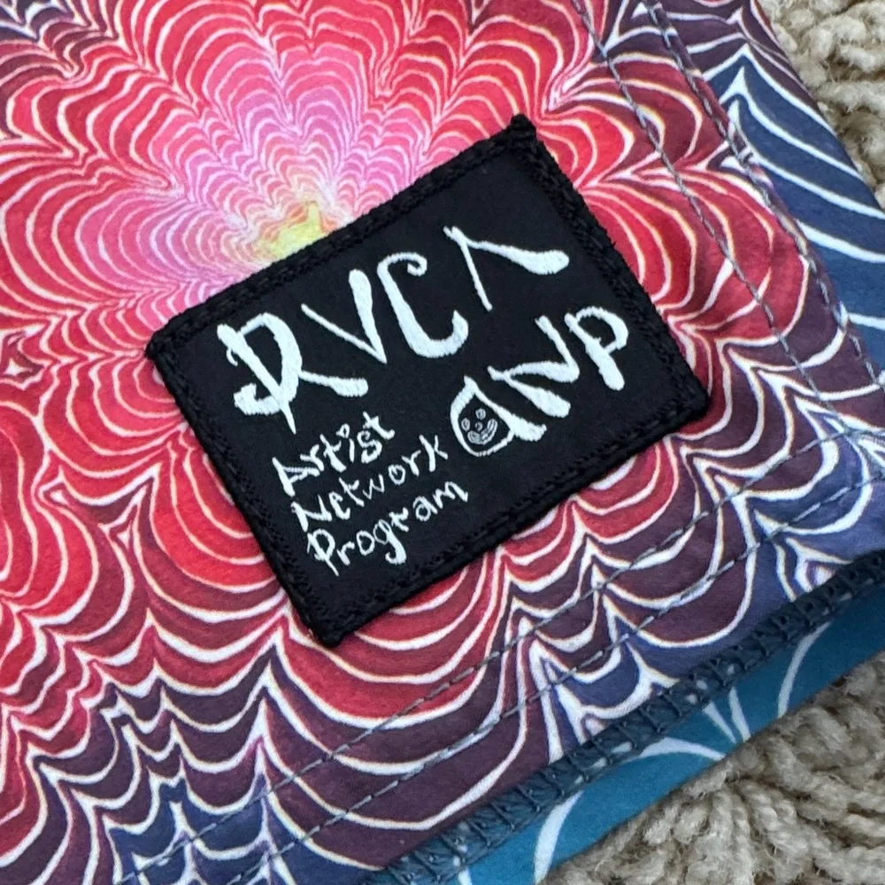 RVCA Mens Artist Network Swim Shorts Boardshorts Graphic by Kelsey Brookes, 30